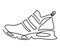 Sport shoes. Sneakers. Continuous line drawing. Vector illustration