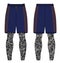 Sport Shorts with Camouflage compression tights design vector template, basketball shorts concept with front and back view for
