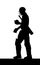 Sport Silhouette - Dismissed Cricket Batsman