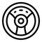 Sport steering wheel icon, outline style