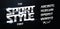 Sport style alphabet. Modern dynamic bold font, iron type for modern power logo, techno lettering, chrome headline for