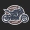 Sport superbike motorcycle emblem.