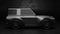 Sport SUV car concept model sideview in dark