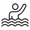 Sport synchronized swimming icon, outline style