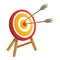 Sport target icon, cartoon style