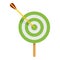 Sport target icon, flat style