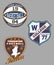 Sport themed patch set, suitable for college