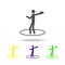 sport throwing disc multicolored icons. Element of sport multicolored icons Can be used for web, logo, mobile app, UI, UX