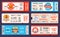 Sport tickets. Baseball, american football, soccer, hockey and basketball game ticket templates. Match invite coupons
