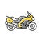 sport touring motorcycle color icon vector illustration