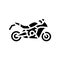 sport touring motorcycle glyph icon vector illustration