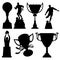 Sport Trophies Silhouettes