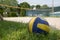 Sport volleyball on grass