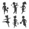 Sport wellness vector people characters silhouette sporting man activity woman sporty athletic illustration.