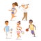 Sport wellness vector people characters sporting man activity woman sporty athletic illustration.