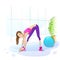 Sport woman fitness girl exercise workout trainer