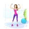 Sport woman fitness girl exercise workout trainer