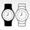 Sport wrist watch / wristwatch flat icon for apps or websites