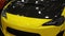 Sport yellow car. Automobile tuning. Luxury coupe.