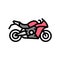 sportbike motorcycle color icon vector illustration