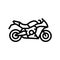 sportbike motorcycle line icon vector illustration