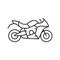 sportbike motorcycle line icon vector illustration