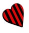 Sporting heart red and black