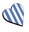 Sporting heart white and blue