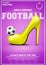 Sporting poster of womens football