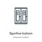 Sportive lockers outline vector icon. Thin line black sportive lockers icon, flat vector simple element illustration from editable