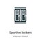 Sportive lockers vector icon on white background. Flat vector sportive lockers icon symbol sign from modern american football