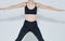 Sportive woman exercise workout slim figure lifestyle