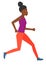 Sportive woman jogging