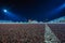 Sports activity competition at night in stadium