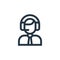 sports announcer vector icon. sports announcer editable stroke. sports announcer linear symbol for use on web and mobile apps,