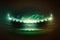 Sports background in night. Football, Cricket stadium in a defocused 3d lighting background. Generative AI
