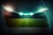 Sports background in night. Football, Cricket stadium in a defocused 3d lighting background. Generative AI