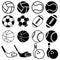 Sports Balls icons.