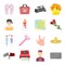 Sports, beauty, shopping and other web icon in cartoon style.Travel, mourning, cleanliness icons in set collection.