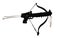 Sports black crossbow on a white background