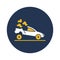 Sports car crash Isolated Vector icon that can be easily modified or edited