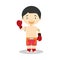 Sports cartoon vector illustrations: Muai Thai