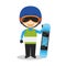 Sports cartoon vector illustrations: Snowboarding