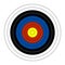 Sports color target for archery arrows. Equipment for sports competitions. Vector