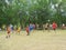 Sports competitions in the children`s summer camp.