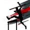 Sports concept with man jumping hurdle.