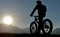 Sports cyclist silhouette