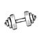 Sports dumbbell for gymnastics sketch isolated