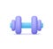 Sports dumbell for training exercise. Gym equipment. 3d vector icon.