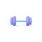 Sports dumbell for training exercise. Gym equipment. 3d vector icon. Cartoon minimal style